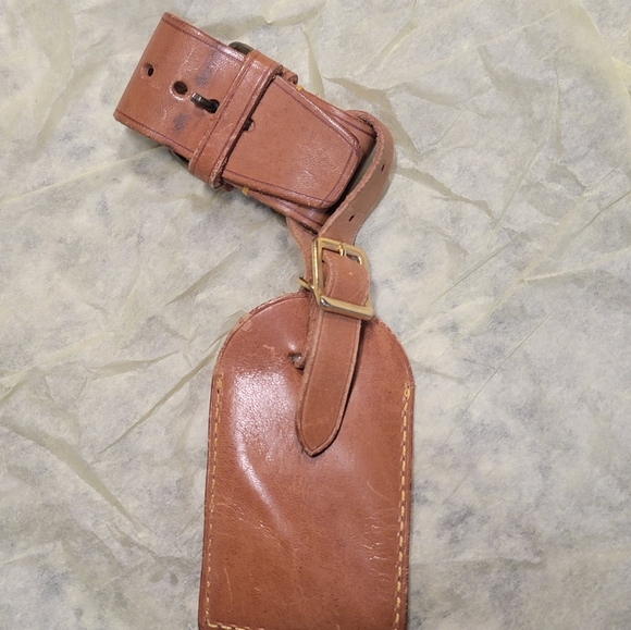 Louis Vuitton Vachetta Luggage Tag and Strap with silver-tone hardware - Picture 3 of 13